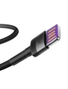 Hurtownia GSM - Kabel USB-C Baseus Cafule Huawei SuperCharge, QC 3.0, 5A 1m (czarno-szary) - BSU693BLKGRY - {ean13} - Hurt