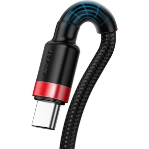 Kabel USB-C Baseus Cafule Huawei SuperCharge, QC 3.0, 5A 1m (czarno-czerwony)