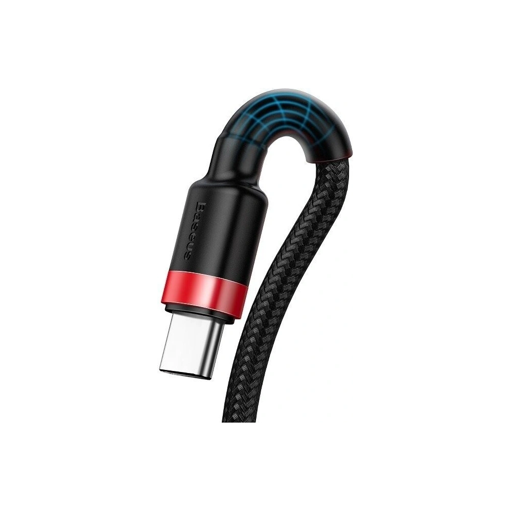 Hurtownia GSM - Kabel USB-C Baseus Cafule Huawei SuperCharge, QC 3.0, 5A 1m (czarno-czerwony) - BSU692BLKRED - {ean13} - Hurt