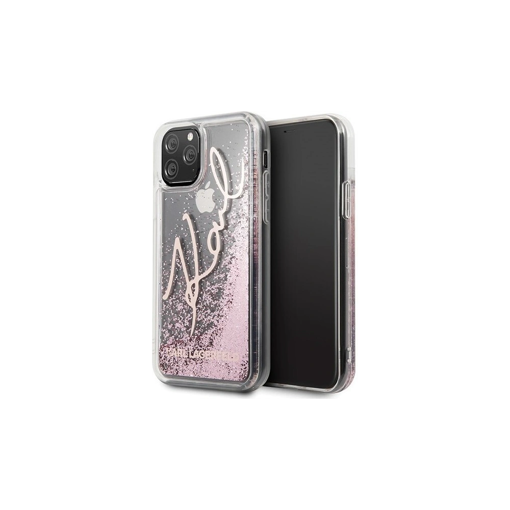 Hurtownia GSM - Karl Lagerfeld KLHCN65TRKSRG iPhone 11 Pro Max różowo-złoty/rose gold Glitter Signature - KLD187RS - {ean13} - Hurt