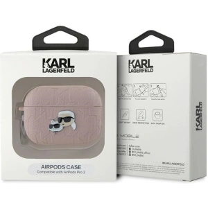 Hurtownia GSM - Etui Karl Lagerfeld KLAP2PGKCPP Apple AirPods Pro (2. generace) obal Monogram Karl & Choupette Head růžový/pink - KLD2047 - {ean13} - Hurt