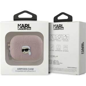 Hurtownia GSM - Etui Karl Lagerfeld KLAP2PGKIPP Apple AirPods Pro (2. generace) kryt Monogram Karl Head růžový/pink - KLD2049 - {ean13} - Hurt