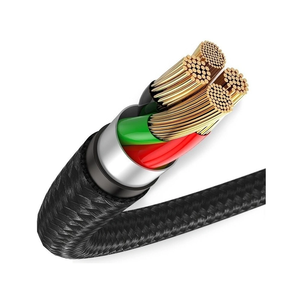 Hurtownia GSM - Kabel micro USB z podświetleniem LED Baseus Halo 3A 0.5m (czarny) - BSU691BLK - {ean13} - Hurt