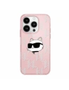Case Karl Lagerfeld KLHCP14SHKLPCHP Apple iPhone 15 / 14 / 13 Hardcase IML Choupette Kopf & Monogram rosa/pink