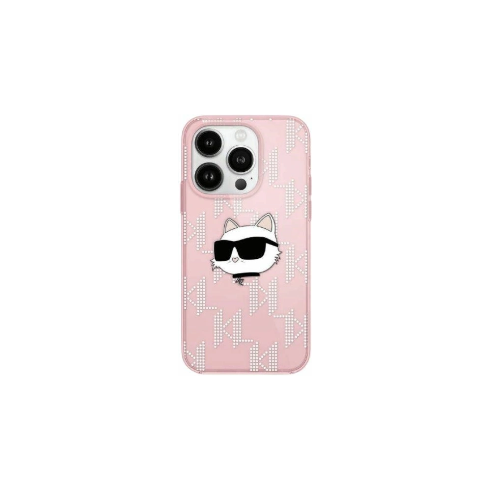Wholesale Karl Lagerfeld KLHCP14SHKLPCHP Apple iPhone 15 / 14 / 13 hardcase IML Choupette Head & Monogram pink - KLD2055 - {ean13} - Hurt