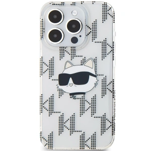 Etui Karl Lagerfeld KLHCP15LHKLPCHT Apple iPhone 15 Pro hardcase IML Choupette Head & Monogram transparent