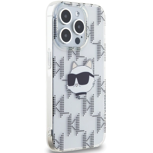 Etui Karl Lagerfeld KLHCP15LHKLPCHT Apple iPhone 15 Pro hardcase IML Choupette Head & Monogram transparent