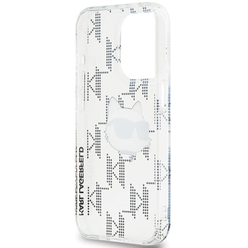 Etui Karl Lagerfeld KLHCP15LHKLPCHT Apple iPhone 15 Pro hardcase IML Choupette Head & Monogram transparent