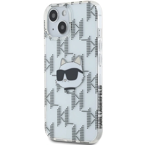 Etui Karl Lagerfeld KLHCP15SHKLPCHT Apple iPhone 15 / 14 / 13 hardcase IML Choupette Head & Monogram transparent