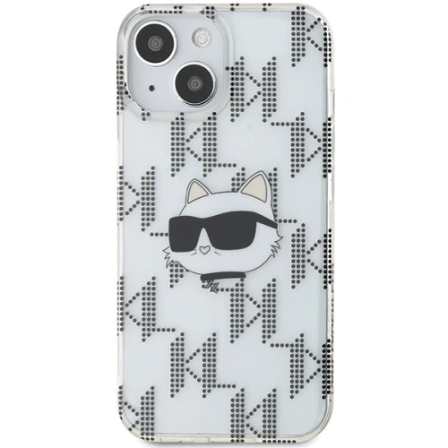 Etui Karl Lagerfeld KLHCP15SHKLPCHT Apple iPhone 15 / 14 / 13 hardcase IML Choupette Head & Monogram transparent