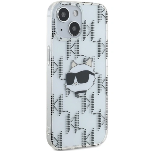 Etui Karl Lagerfeld KLHCP15SHKLPCHT Apple iPhone 15 / 14 / 13 hardcase IML Choupette Head & Monogram transparent