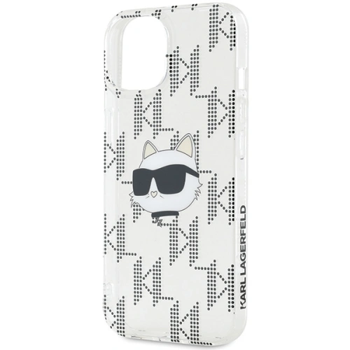 Etui Karl Lagerfeld KLHCP15SHKLPCHT Apple iPhone 15 / 14 / 13 hardcase IML Choupette Head & Monogram transparent