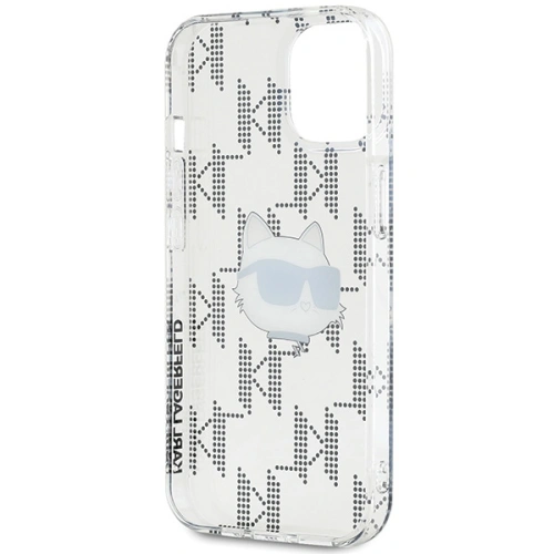 Etui Karl Lagerfeld KLHCP15SHKLPCHT Apple iPhone 15 / 14 / 13 hardcase IML Choupette Head & Monogram transparent