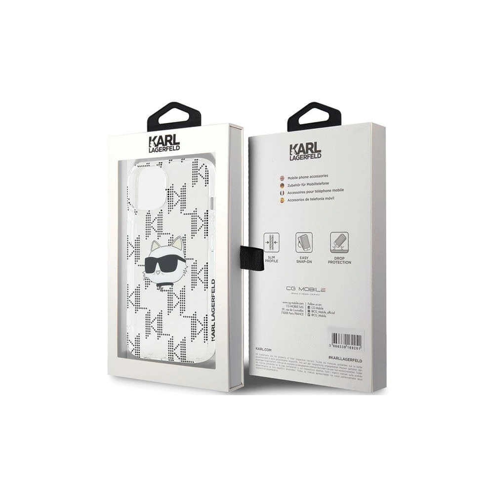 Hurtownia GSM - Etui Karl Lagerfeld KLHCP15SHKLPCHT Apple iPhone 15 / 14 / 13 hardcase IML Choupette Head & Monogram transparent - KLD2061 - {ean13} - Hurt