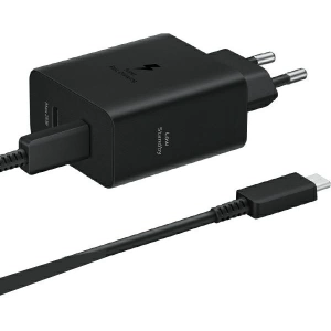Wholesale Samsung EP-T5020XBEGEU wall charger USB-C 25W, USB-C 50W PD + USB-C / USB-C cable 5A 1.8m Super Fast Charge black - SMG1108 - {ean13} - Hurt