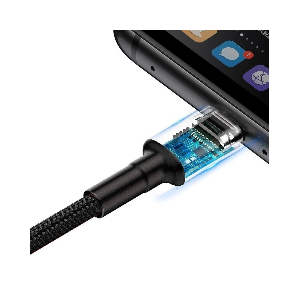 Hurtownia GSM - Kabel USB-C Baseus Cafule Huawei SuperCharge, QC 3.0, 5A 1m (czarno-szary) - BSU693BLKGRY - {ean13} - Hurt