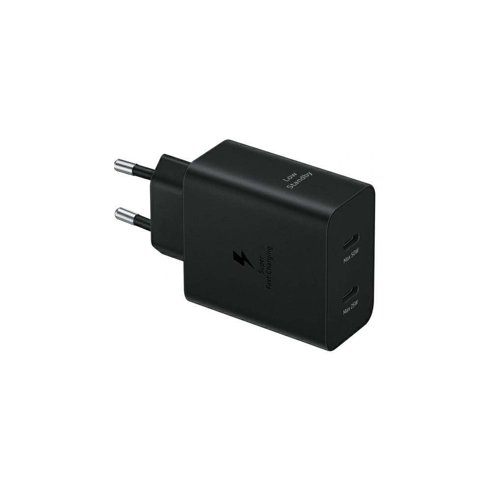 Hurtownia GSM - Ładowarka sieciowa Samsung EP-T5020XBEGEU USB-C 25W, USB-C 50W PD + kabel USB-C / USB-C 5A 1.8m Super Fast Charge czarny/black - SMG1108 - {ean13} - Hurt