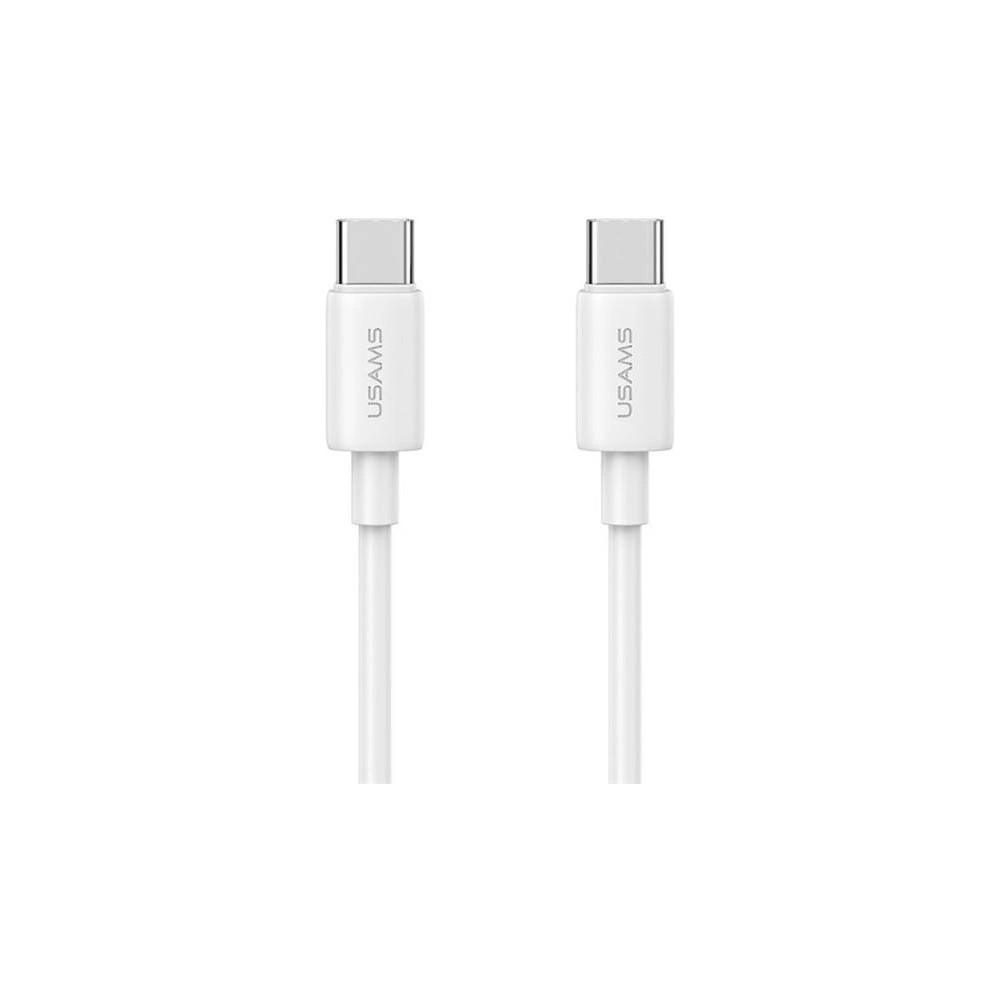 Hurtownia GSM - Cablu USAMS YD Series US-SJ711 USB-C / USB-C 60W 1m Încărcare rapidă albă/white - USA1115 - {ean13} - Hurt