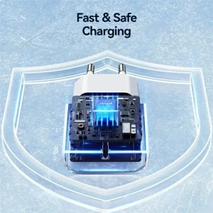 Hurtownia GSM - USAMS T65 US-CC226 hálózati töltő USB-C PD 20W Gyors Töltés + USB-C / Lightning 30W kábel fehér - USA1116 - {ean13} - Hurt