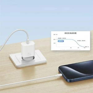 Hurtownia GSM - USAMS T65 US-CC226 hálózati töltő USB-C PD 20W Gyors Töltés + USB-C / Lightning 30W kábel fehér - USA1116 - {ean13} - Hurt