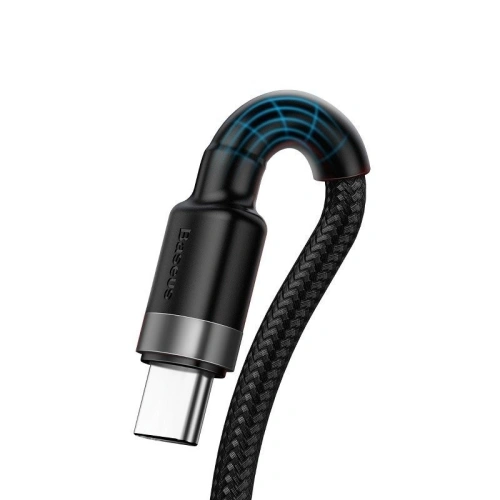 Kabel USB-C Baseus Cafule Huawei SuperCharge, QC 3.0, 5A 1m (czarno-szary)