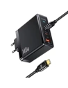 Síťová nabíječka USAMS US-CC168 USB-A, 2xUSB-C T52 PD 140W Rychlé nabíjení + kabel USB-C / USB-C 240W černý/black