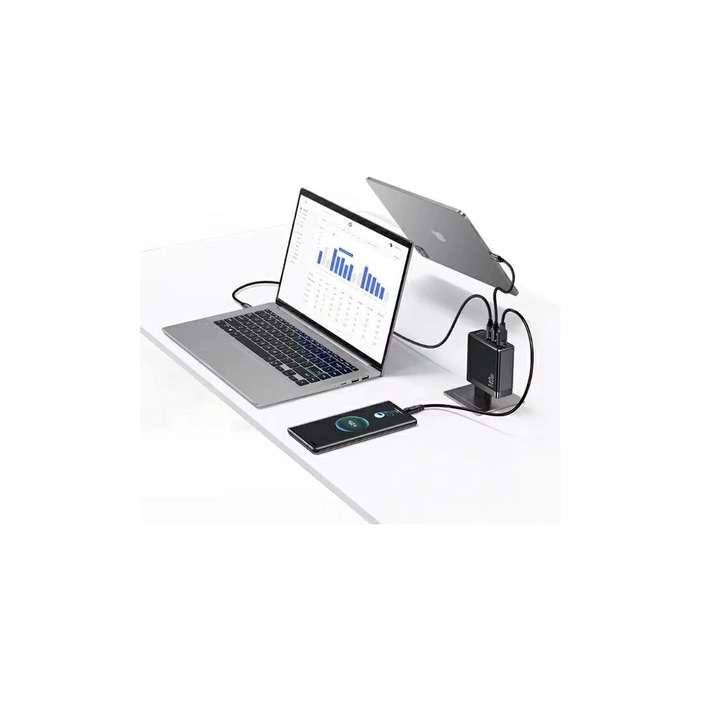 Hurtownia GSM - Síťová nabíječka USAMS US-CC168 USB-A, 2xUSB-C T52 PD 140W Rychlé nabíjení + kabel USB-C / USB-C 240W černý/black - USA1117 - {ean13} - Hurt