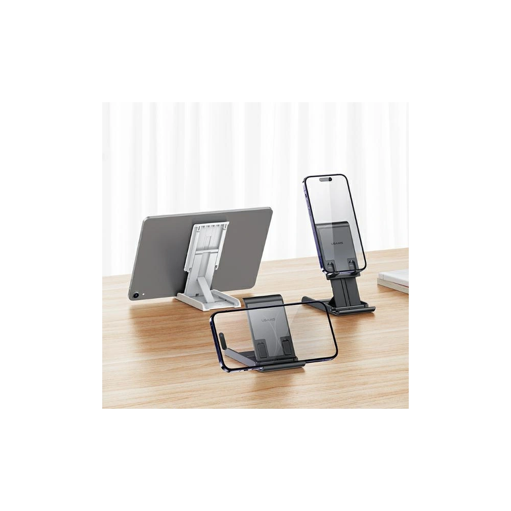 Hurtownia GSM - Skládací stolní stojan USAMS US-ZJ073 na telefon/tablet bílý/white - USA1118 - {ean13} - Hurt