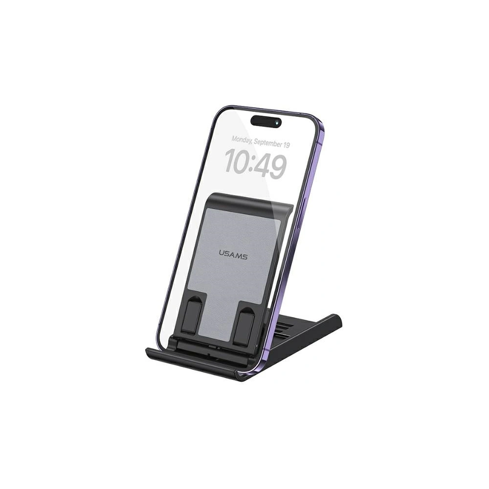 Wholesale USAMS US-ZJ073 folding desk stand for phone/tablet black - USA1119 - {ean13} - Hurt