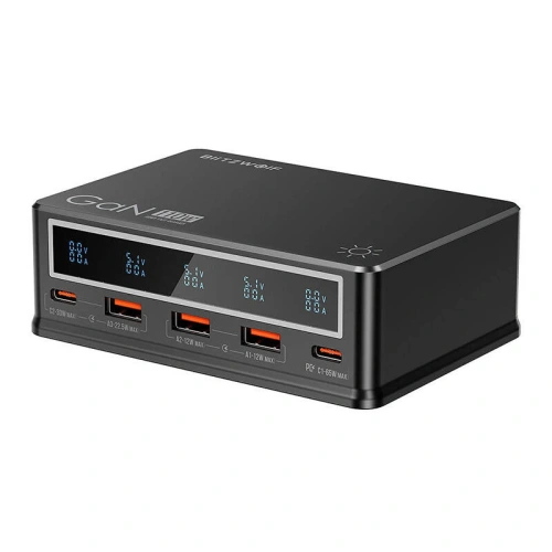 Ładowarka sieciowa Blitzwolf BW-i9 3xUSB-A, 2xUSB-C 110W PD czarna