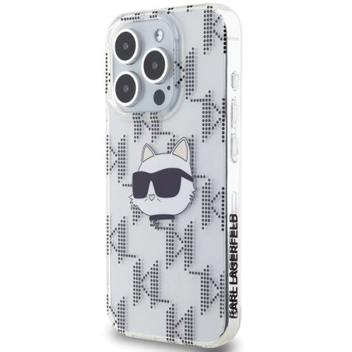 Etui Karl Lagerfeld KLHCP15XHKLPCHT Apple iPhone 15 Pro Max hardcase IML Choupette Head & Monogram transparent