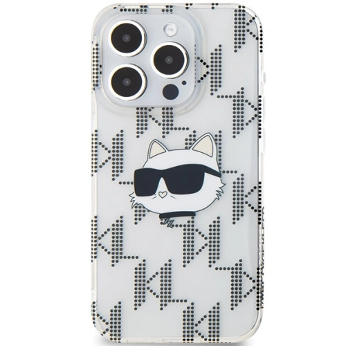 Etui Karl Lagerfeld KLHCP15XHKLPCHT Apple iPhone 15 Pro Max hardcase IML Choupette Head & Monogram transparent