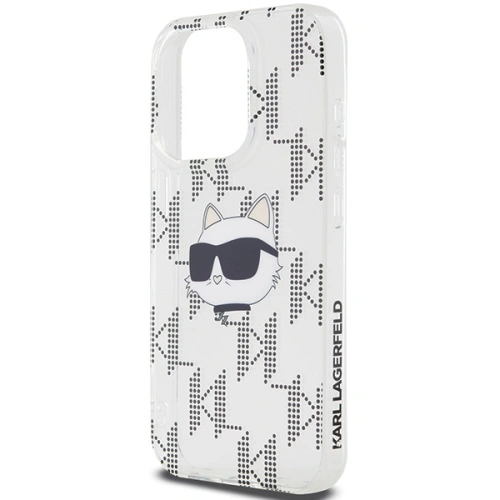 Etui Karl Lagerfeld KLHCP15XHKLPCHT Apple iPhone 15 Pro Max hardcase IML Choupette Head & Monogram transparent