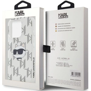 Hurtownia GSM - Case Karl Lagerfeld KLHCP15XHKLPCHT Apple iPhone 15 Pro Max Hardcase IML Choupette Head & Monogram transparent - KLD2063 - {ean13} - Hurt