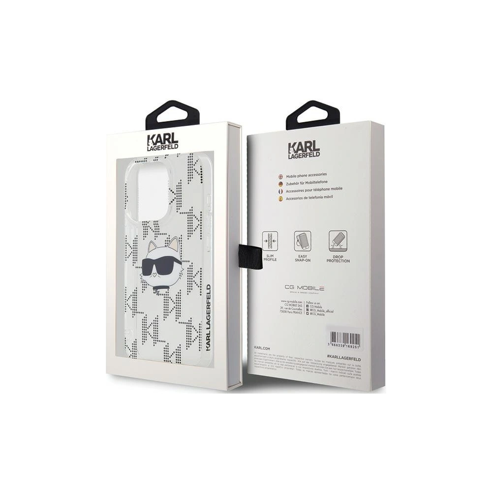 Hurtownia GSM - Etui Karl Lagerfeld KLHCP15XHKLPCHT Apple iPhone 15 Pro Max hardcase IML Choupette Head & Monogram átlátszó - KLD2063 - {ean13} - Hurt
