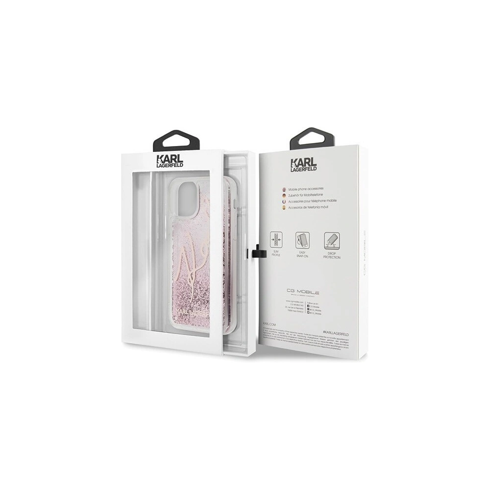 Hurtownia GSM - Karl Lagerfeld KLHCN65TRKSRG iPhone 11 Pro Max różowo-złoty/rose gold Glitter Signature - KLD187RS - {ean13} - Hurt