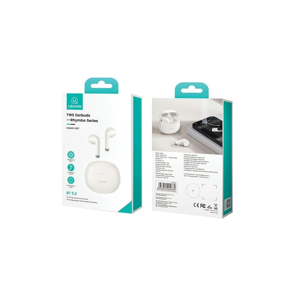 Hurtownia GSM - Căști wireless in-ear USAMS Rhymbo Series US-YO17 Bluetooth 5.3 TWS negru/black - USA1127 - {ean13} - Hurt