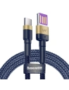 Kabel USB-C Baseus Cafule Huawei SuperCharge, QC 3.0, 5A 1m (granatowo-złoty)