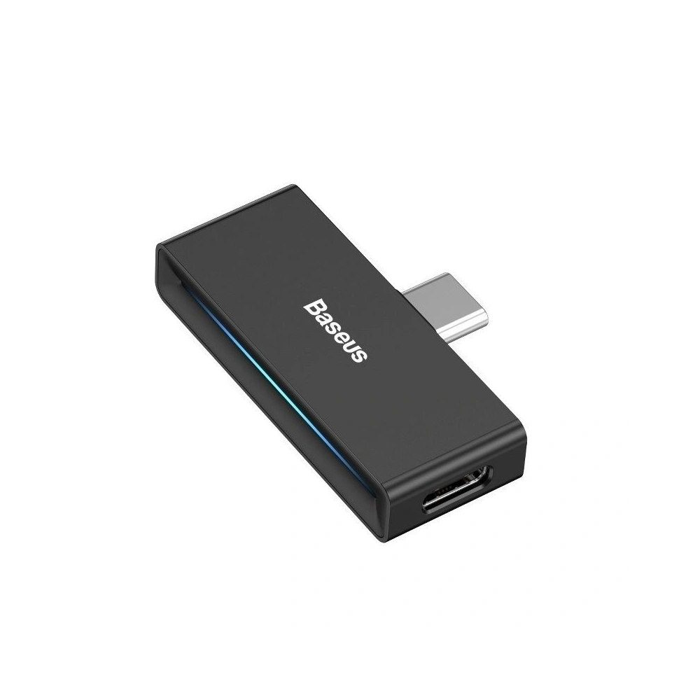 Hurtownia GSM - Adapter audio Baseus L57 USB-C na USB-C + minijack 3,5mm, QC 3.0, PD (czarny) - BSU695BLK - {ean13} - Hurt