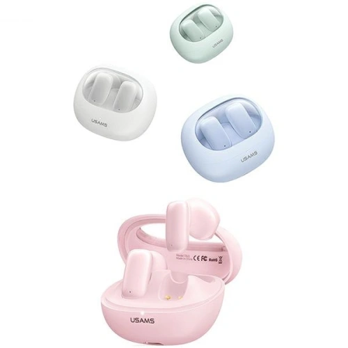Słuchawki bezprzewodowe douszne USAMS TD Series TD22 Bluetooth 5.3 TWS biały/white