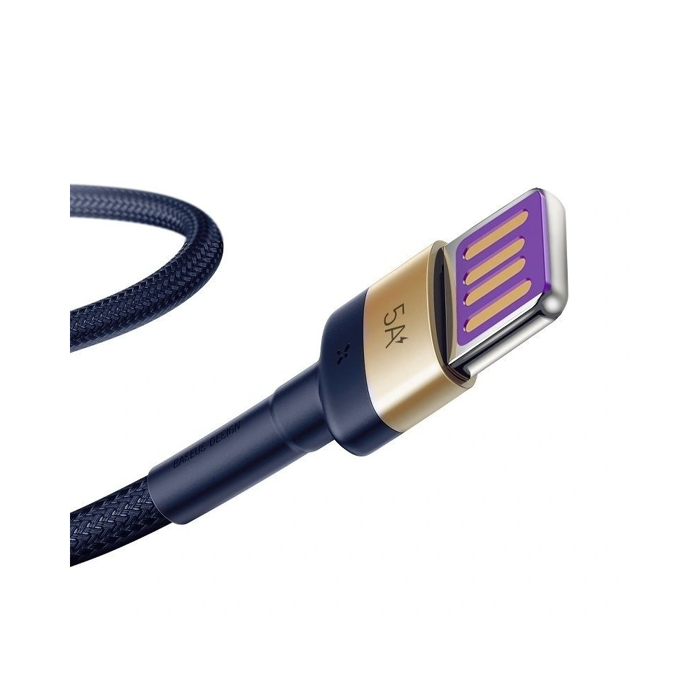 Hurtownia GSM - Kabel USB-C Baseus Cafule Huawei SuperCharge, QC 3.0, 5A 1m (granatowo-złoty) - BSU694BLUGLD - {ean13} - Hurt