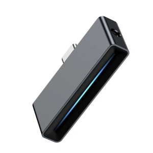 Audio-Adapter Baseus L57 USB-C auf USB-C + Miniklinke 3,5mm, QC 3.0, PD (schwarz)