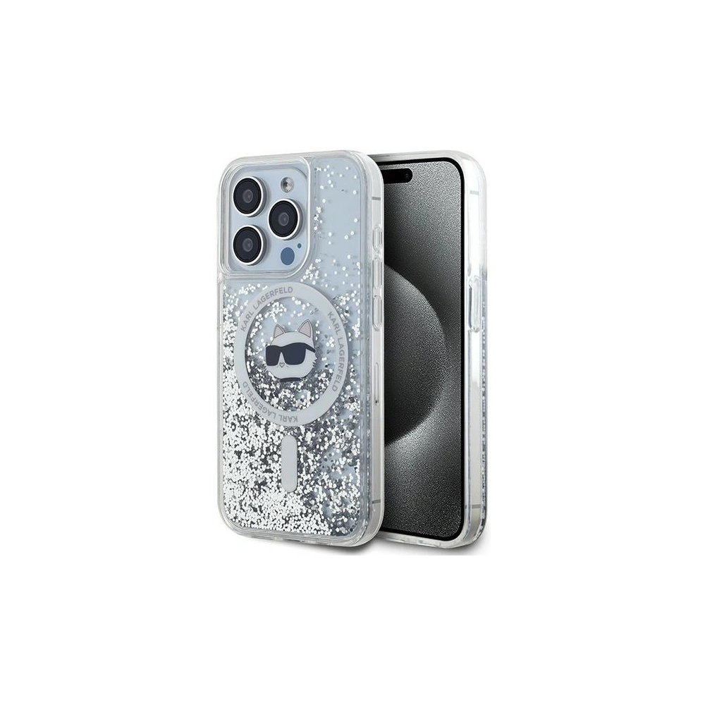 Hurtownia GSM - Etui Karl Lagerfeld KLHMP13LLGCHSGH Apple iPhone 13 / 13 Pro hardcase Liquid Glitter Choupette Head Magsafe transparent - KLD2068 - {ean13} - Hurt