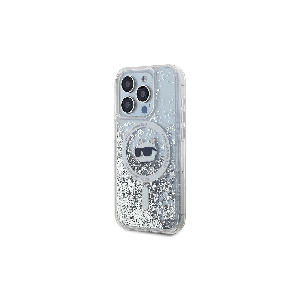 Hurtownia GSM - Etui Karl Lagerfeld KLHMP13LLGCHSGH Apple iPhone 13 / 13 Pro hardcase Liquid Glitter Choupette Head Magsafe transparent - KLD2068 - {ean13} - Hurt