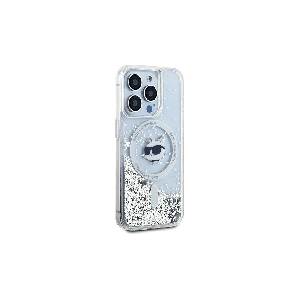 Hurtownia GSM - Etui Karl Lagerfeld KLHMP13LLGCHSGH Apple iPhone 13 / 13 Pro hardcase Liquid Glitter Choupette Head Magsafe transparent - KLD2068 - {ean13} - Hurt