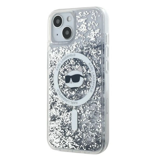 Etui Karl Lagerfeld KLHMP13MLGCHSGH Apple iPhone 13 hardcase Liquid Glitter Choupette Head Magsafe transparent