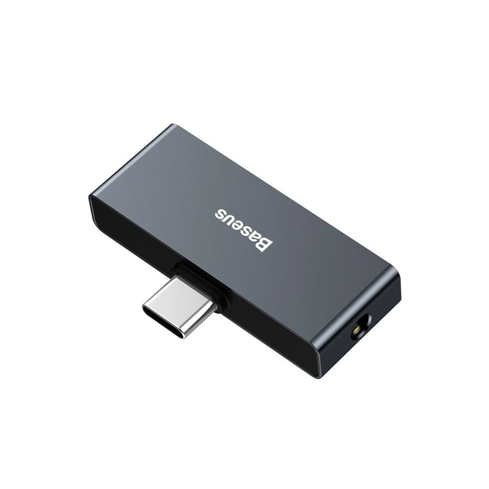 Hurtownia GSM - Adapter audio Baseus L57 USB-C na USB-C + minijack 3,5mm, QC 3.0, PD (czarny) - BSU695BLK - {ean13} - Hurt