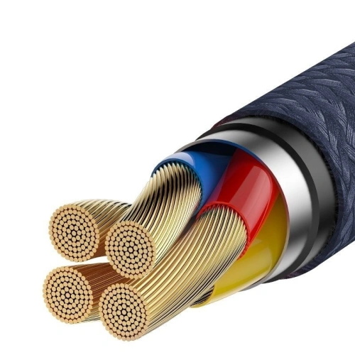 Kabel USB-C Baseus Cafule Huawei SuperCharge, QC 3.0, 5A 1m (granatowo-złoty)