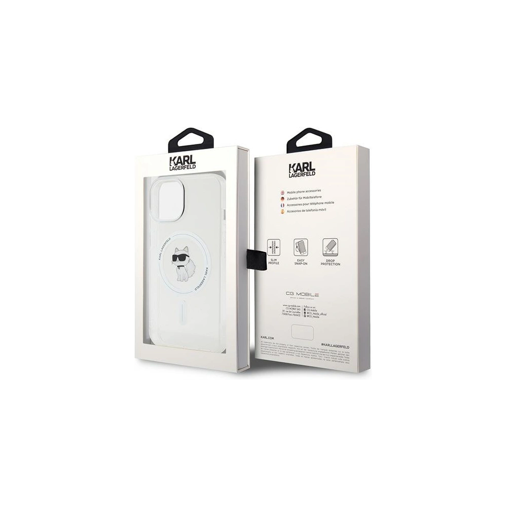 Hurtownia GSM - Etui Karl Lagerfeld KLHMP14SHFCCNOT Apple iPhone 15 / 14 / 13 hardcase IML Choupette MagSafe przezroczysty/transparent - KLD2074 - {ean13} - Hurt