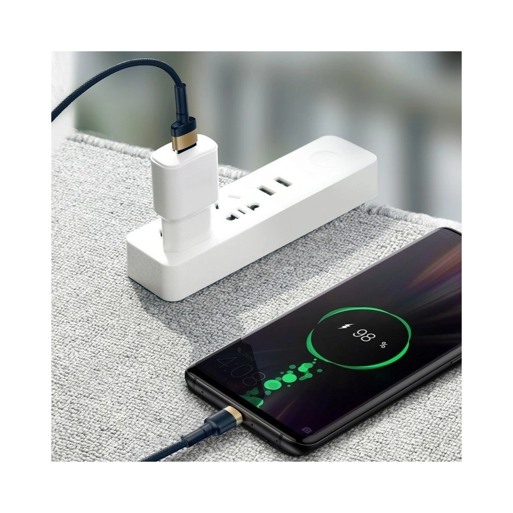 Hurtownia GSM - Kabel USB-C Baseus Cafule Huawei SuperCharge, QC 3.0, 5A 1m (granatowo-złoty) - BSU694BLUGLD - {ean13} - Hurt
